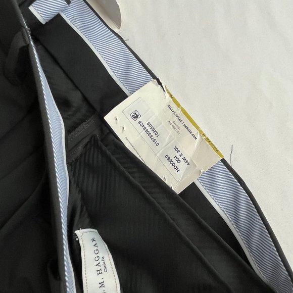 Haggar Flex Waist Charcoal Gray Dress Pants Flat Front Straigh…Sz 44W x 30L - Picture 8 of 8